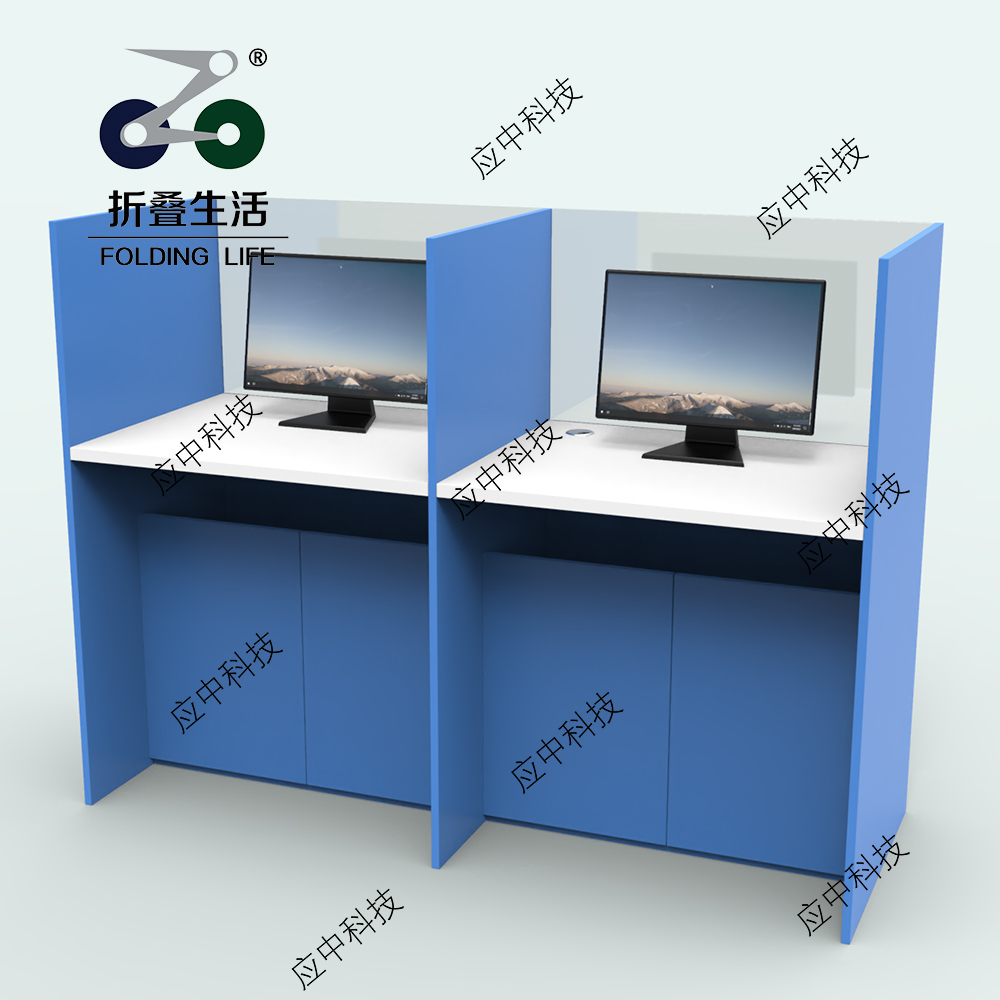 亚克力透明固定屏风电脑桌